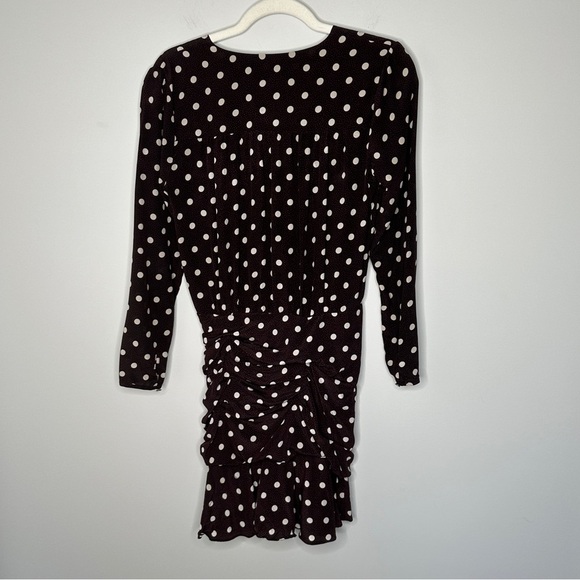 Vernoica Beard Size 2‎ Silk Lou Lou Ruched Flounce Mini Dress Quiet Luxury Clean - Picture 13 of 15